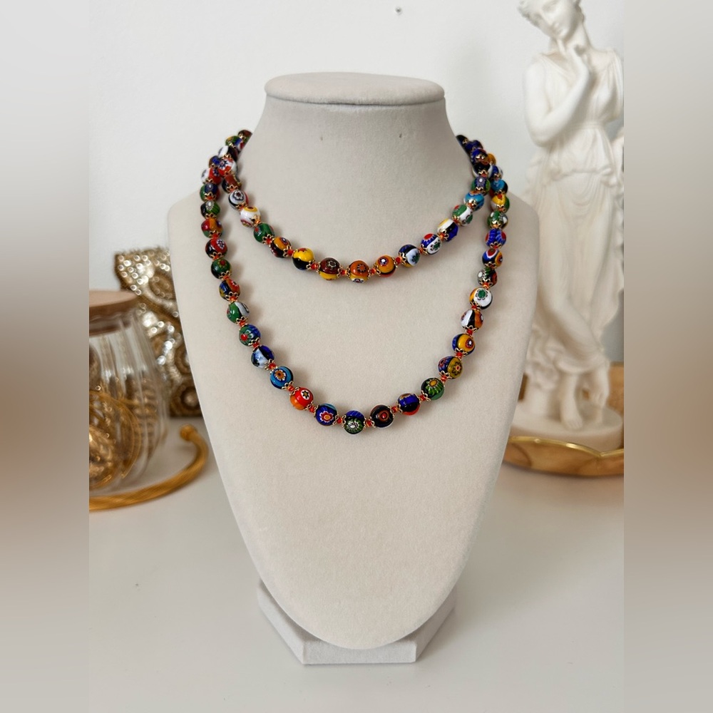 Murano art glass necklace